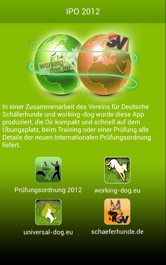 Android application Rule Book 2012 screenshort