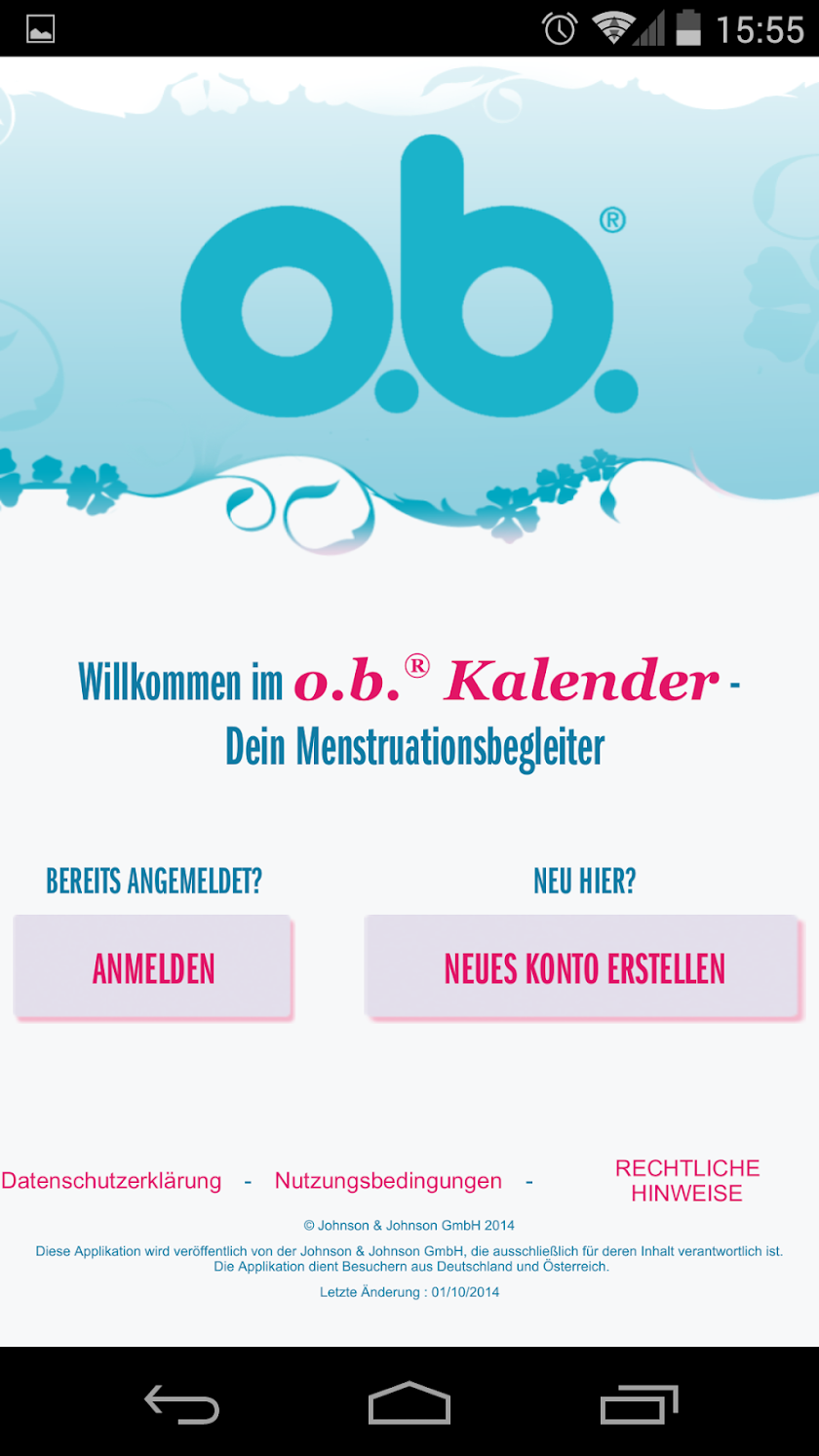 o.b.® Kalender App Screen 1