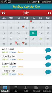 Birthday Calendar Free(圖1)-速報App