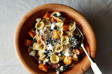 Orecchiette With Roasted Butternut Squash, Kale, &amp;amp; Caramelized Red Onion