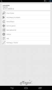 Screenshot Magus 3D Gesture Launcher v1.09