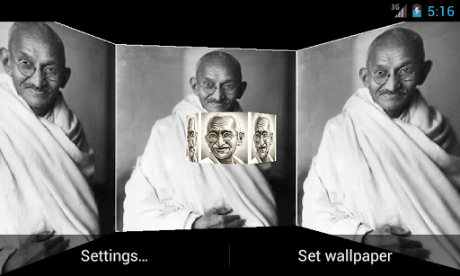 Mahatama Gandhi 3D LWP