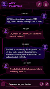 GO SMS PRO PURPLE CHARM THEME(圖2)-速報App
