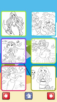 Little Mermaid Coloring Bookのおすすめ画像1