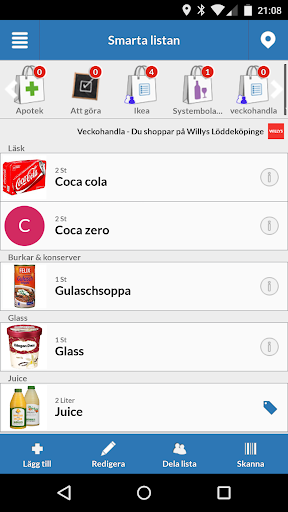 Smarta Listan - Shoppinglista