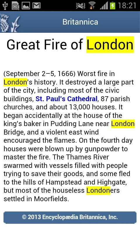 Britannica Encyclopedia 2013 - screenshot