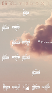 Download Paper airplane Atom Theme APK for PC