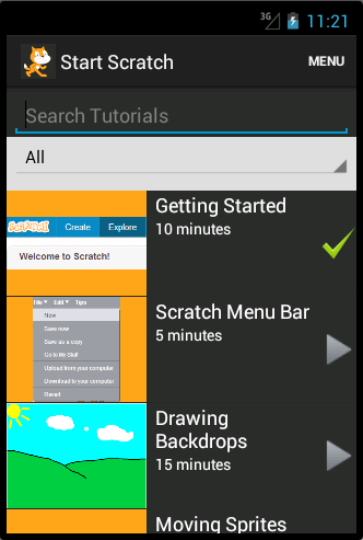Start Scratch Screen 1