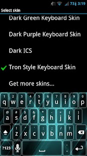 Tron Style Keyboard Skin
