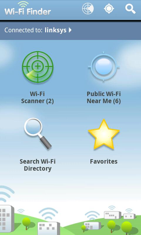 Android application WiFi Finder screenshort