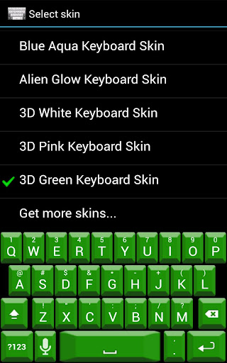 3D Green Keyboard Skin