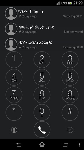 exDialer i7.1 Dark theme