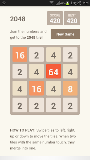 2048 Number puzzle game