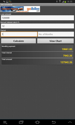 Loan EMI Calculator - Bank