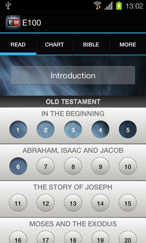 Android application e100 Bible Reading Challenge screenshort