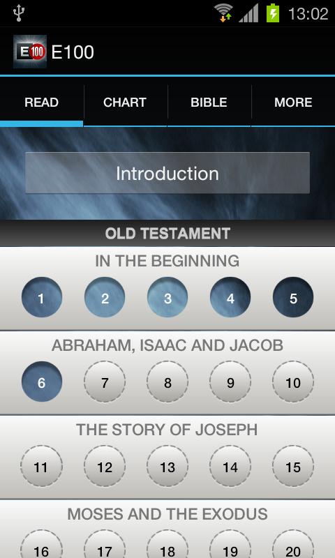 e100 Bible Reading Challenge Screen 1