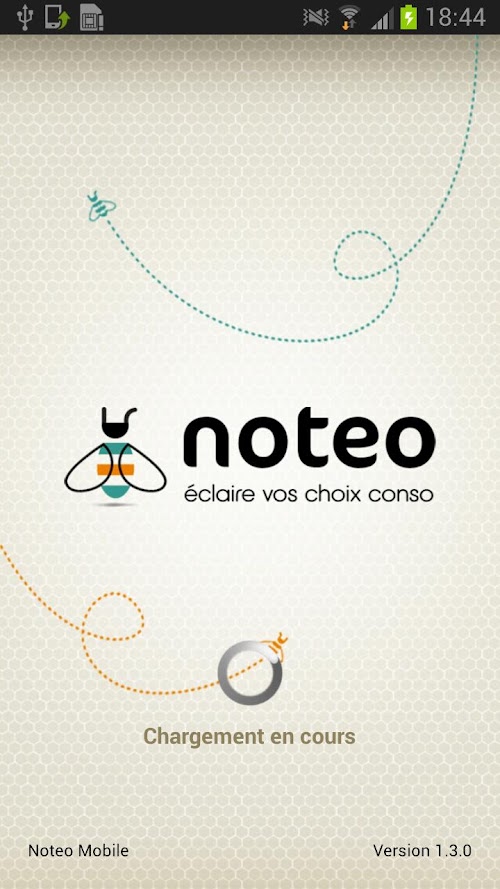 Android application Noteo, éclaire vos choix conso screenshort
