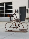 Bike Man Sculpture