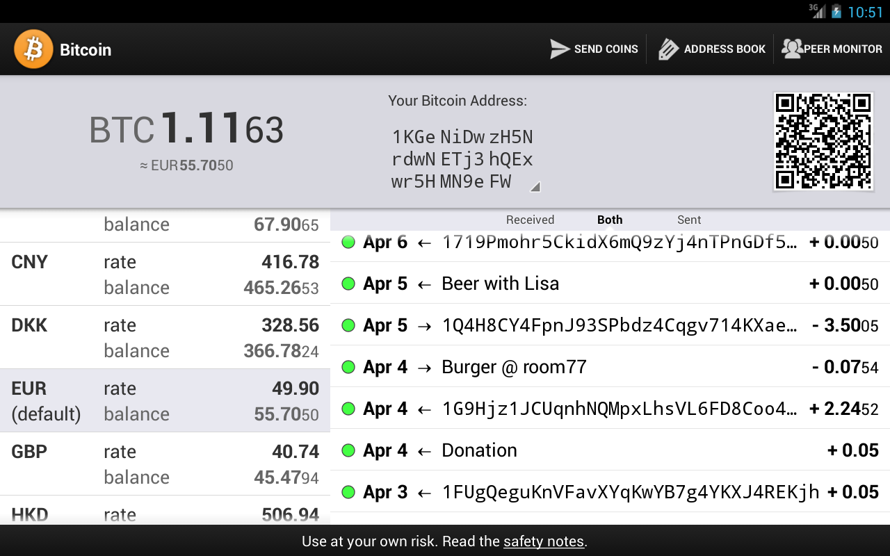 Bitcoin Wallet - screenshot