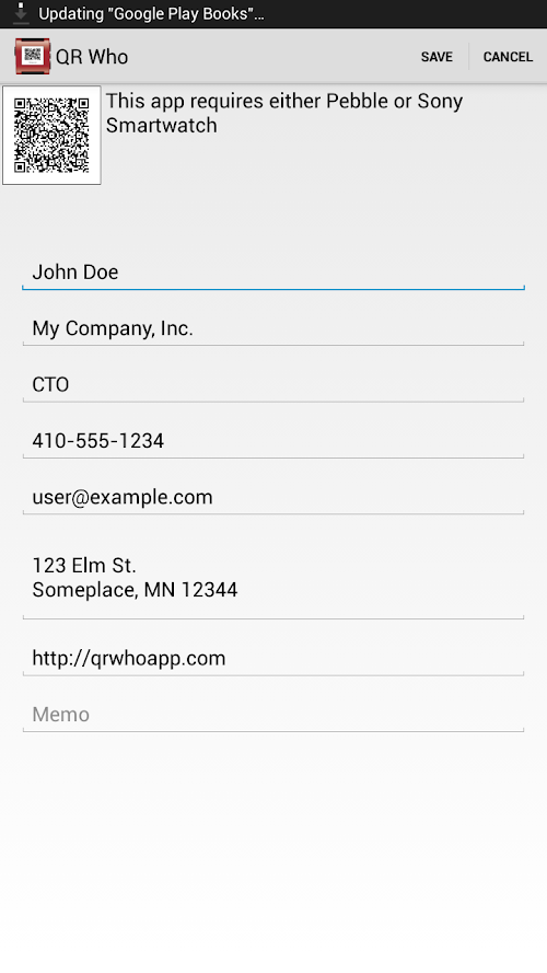Android application QR Who screenshort