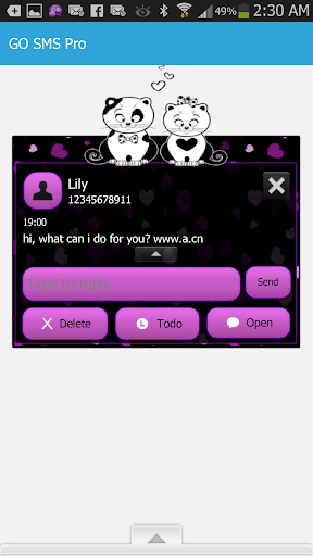 【免費個人化App】GO SMS - Sweet Hearts 6-APP點子