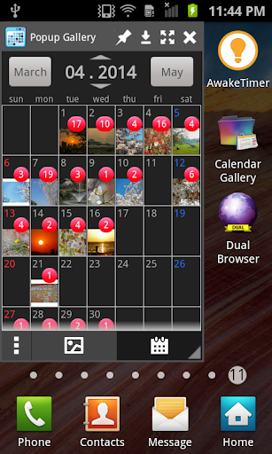 Popup Calendar Gallery