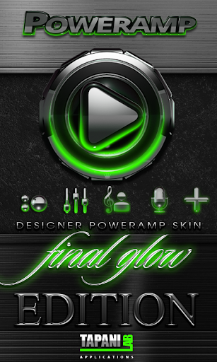 Poweramp skin Green Glow