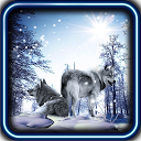 Snow Wolf HD live wallpaper mobile app icon