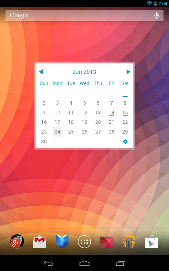 My Month Calendar Widget - screenshot