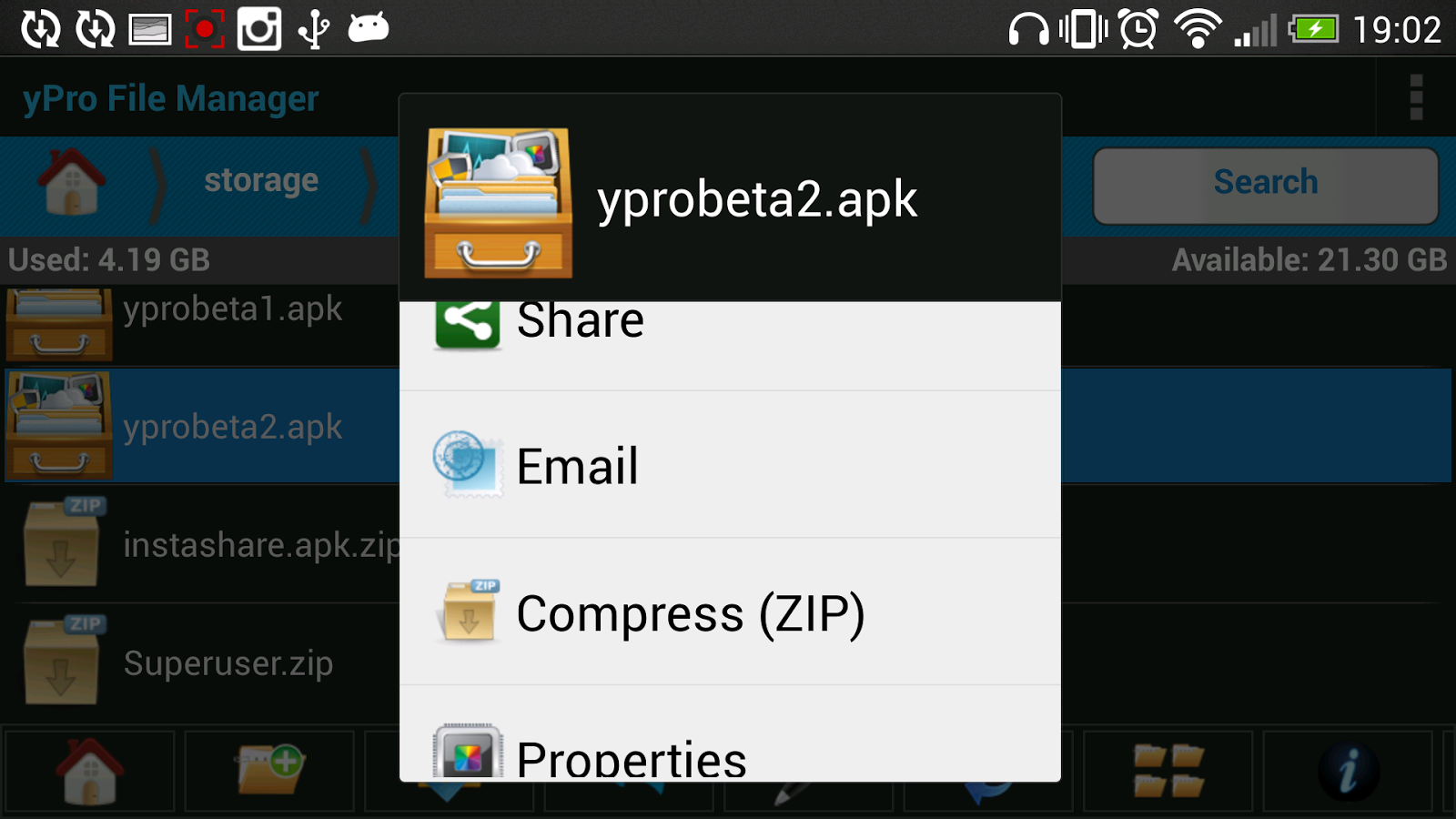 File Explorer & Backup - yPro - screenshot