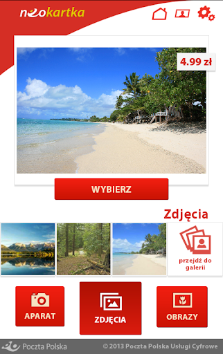 Neokartka - aplikacja Poczty Polskiej umożliwia wysłanie pocztówki z dowolnym zdjęcie