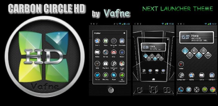 Next Launcher Theme Carbon HD