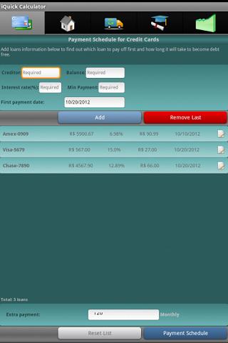 Android application Financial Calculator Pro screenshort
