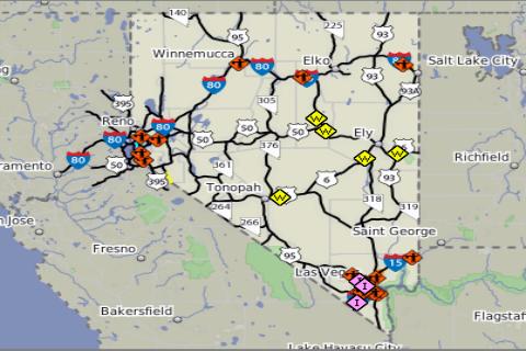 Nevada Road Conditions NDOT Screen 2