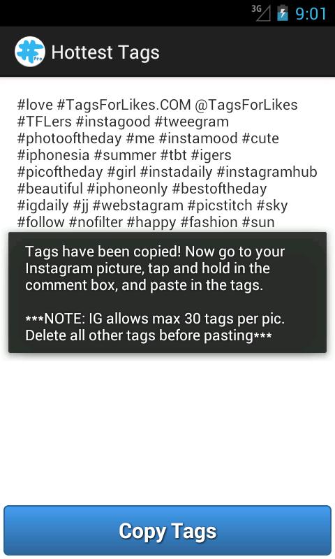 TagsForLikes Pro Screen 3