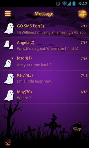 【免費個人化App】GO SMS Halloween Fright Theme-APP點子