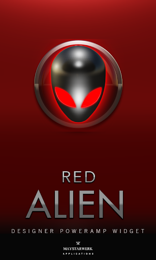 Poweramp Widget Red Alien