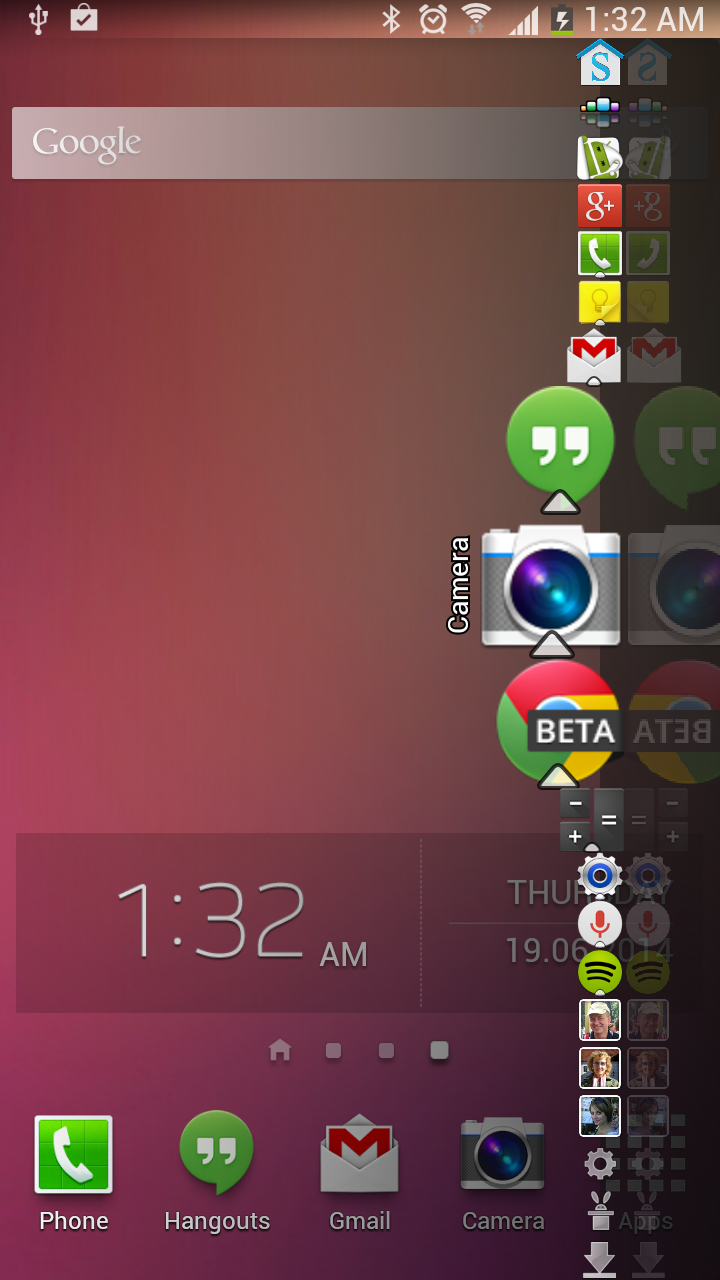 Android application Dial Dock screenshort