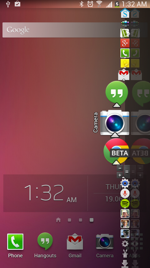 Android application Dial Dock screenshort