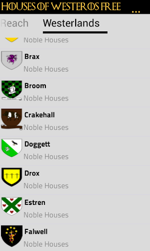 Houses of Westeros Free