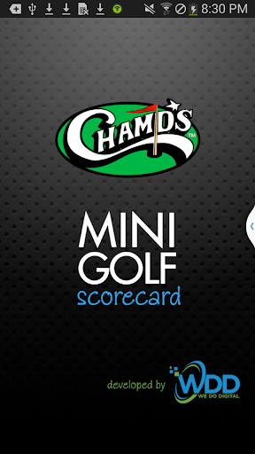 Champs Mini Golf Scorecard