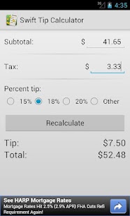 Swift Tip Calculator Screenshots 1