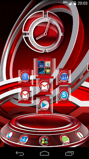 RedLi 3D Next Launcher theme