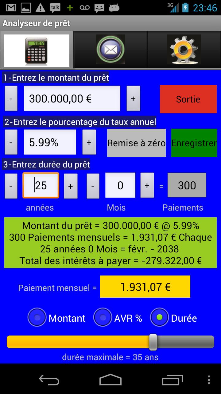 Android application Loan Analyzer screenshort