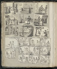 Albumblad met diverse voorstellingen