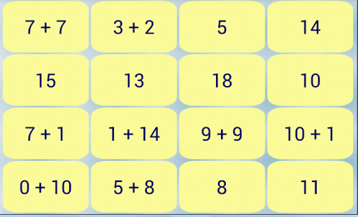 Maths - Arithmetic Memory Game