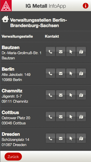 IG Metall InfoApp Screen 3