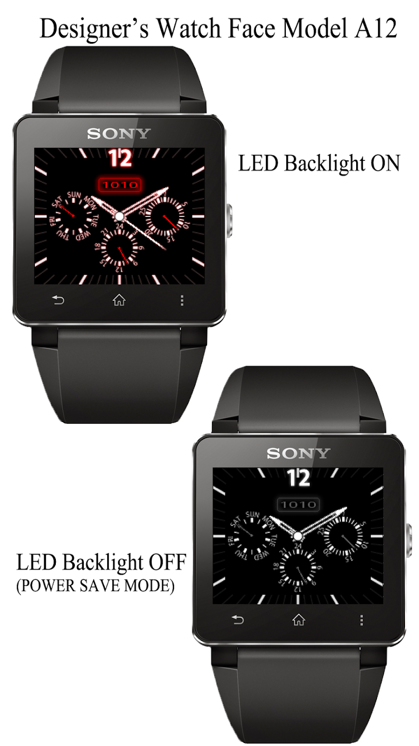 A12 WatchFace for SmartWatch2 Screen 1