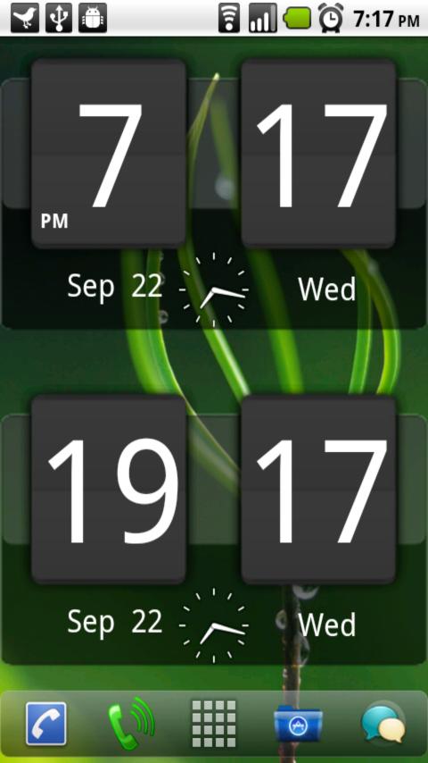 Sense Analog Clock Widget Dark Screen 2
