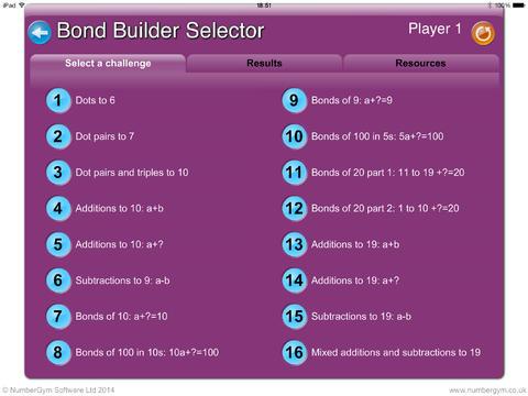 Bond Builder by NumberGym Screen 1